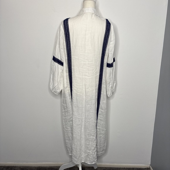 Soft Surroundings Ravenna Linen Womens Shirt Dress Size Large Beach Cruise - Picture 5 of 8